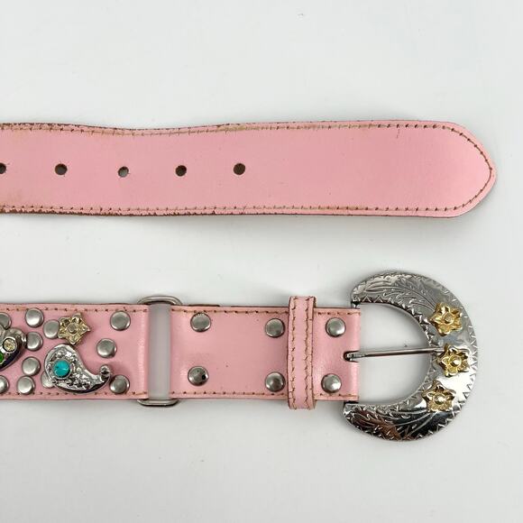 Y2K pink western belt bling bejeweled 2000s vintage - Picture 7 of 9